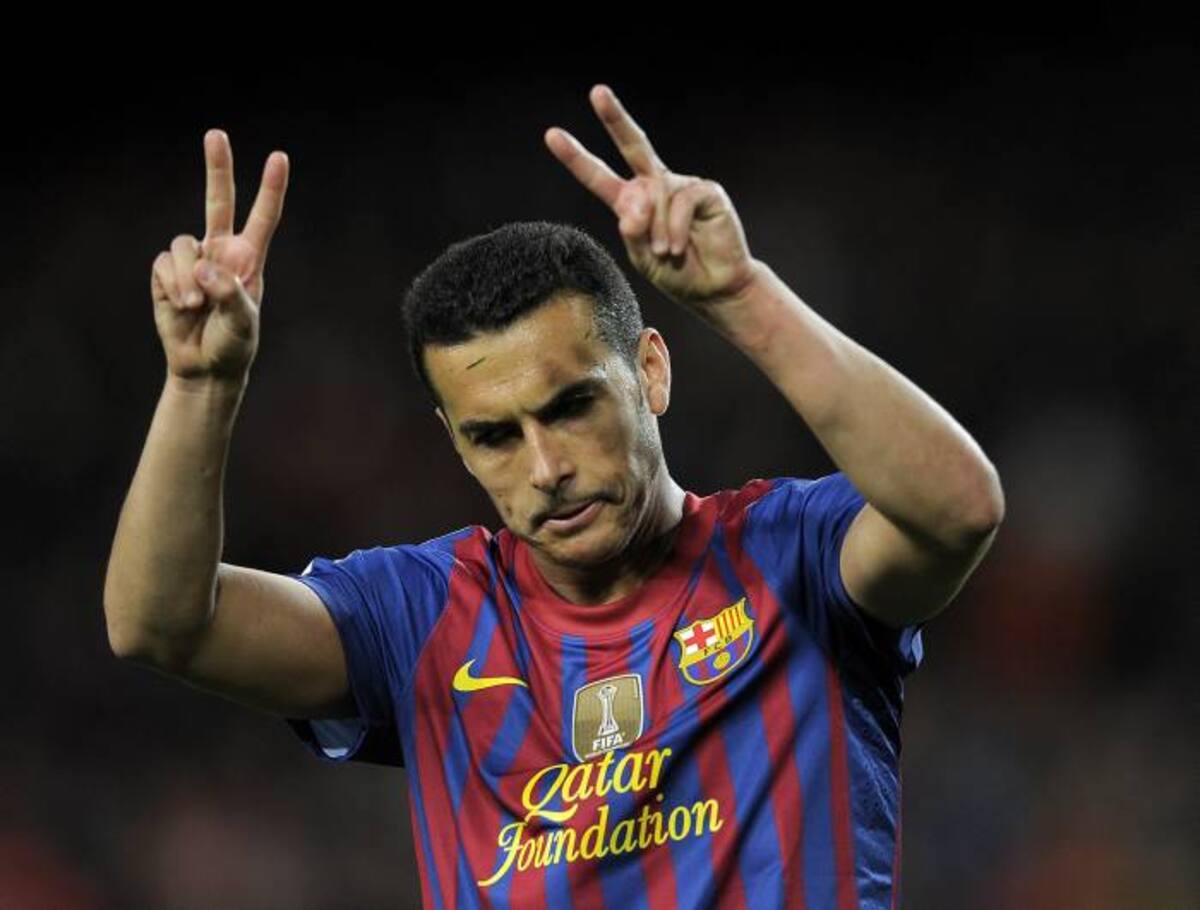 Pedro, jugador del Barcelona. AFP