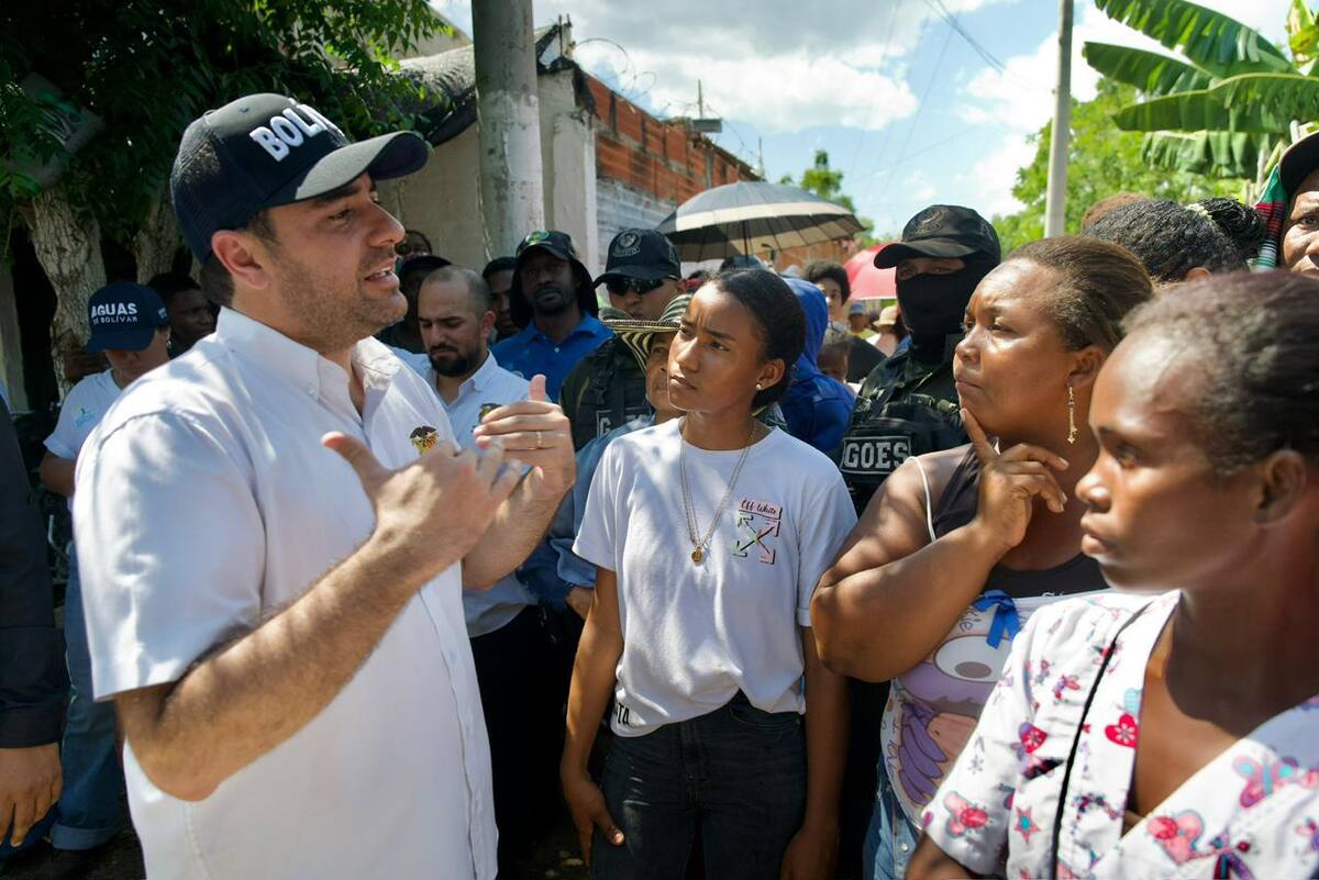 Gobernador Yamil Arana en visyta técnica. // Foto: cortesía - Gobernación de Bolívar.