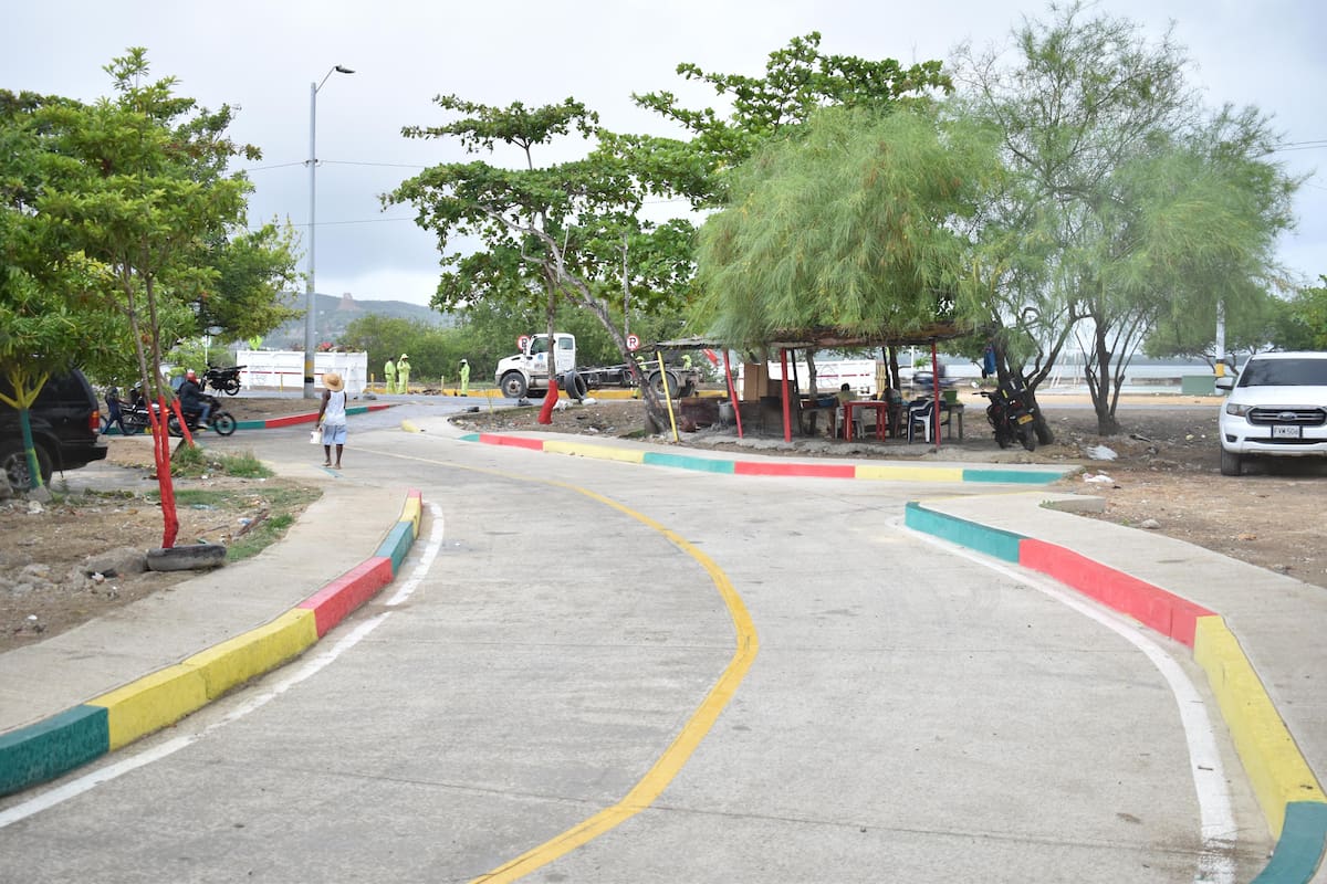 Carrera 45 de Boston fue pavimentada. // Foto: Cortesía - Alcaldía de Cartagena.