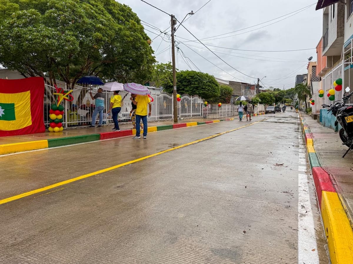 Entrada principal al Buenos Aires tambien fue intervenida. // Foto: Cortesía - Alcaldía de Cartagena.