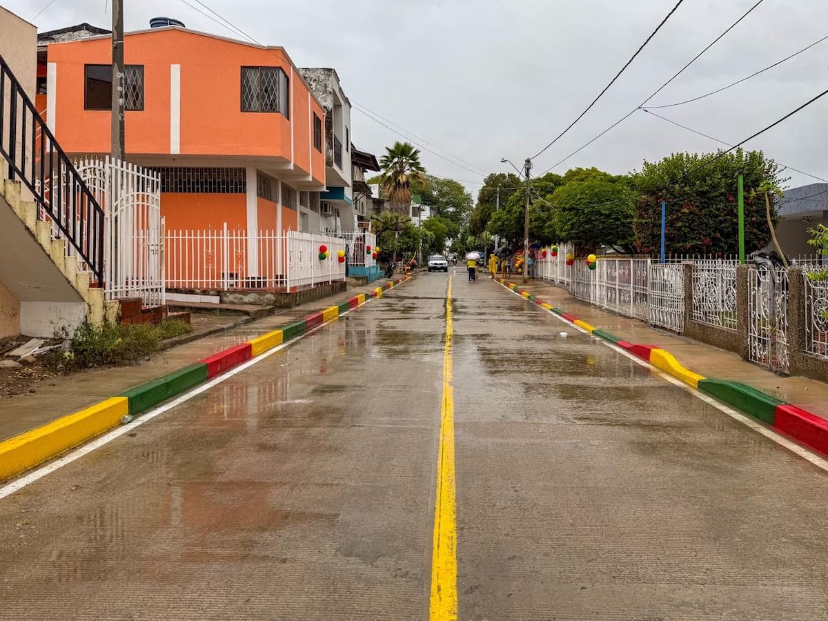 Entrada principal al Buenos Aires tambien fue intervenida. // Foto: Cortesía - Alcaldía de Cartagena.