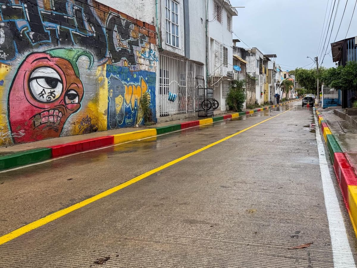 Entrada principal al Buenos Aires tambien fue intervenida. // Foto: Cortesía - Alcaldía de Cartagena.