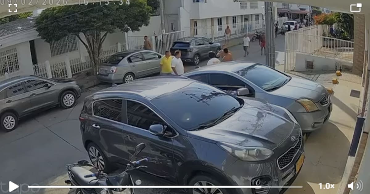 En video quedó registrada la brutal agresión que sufrió un reconocido tendero en el barrio Los Alpes. La Policía confirmó que hay una persona capturada. //FOTO CAPTURA DE VIDEO.