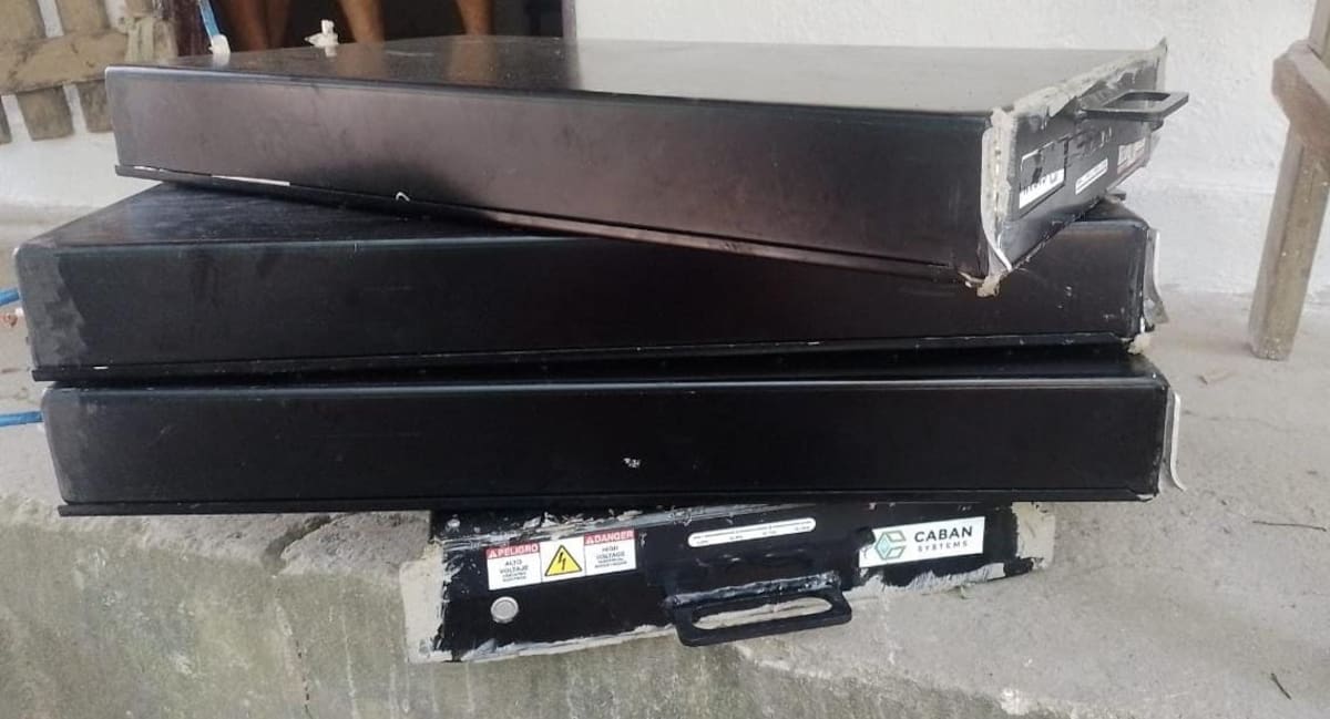 Estos elementos habían sido sustraídos momentos antes de una torre de una empresa de telefonía en Arroyohondo.