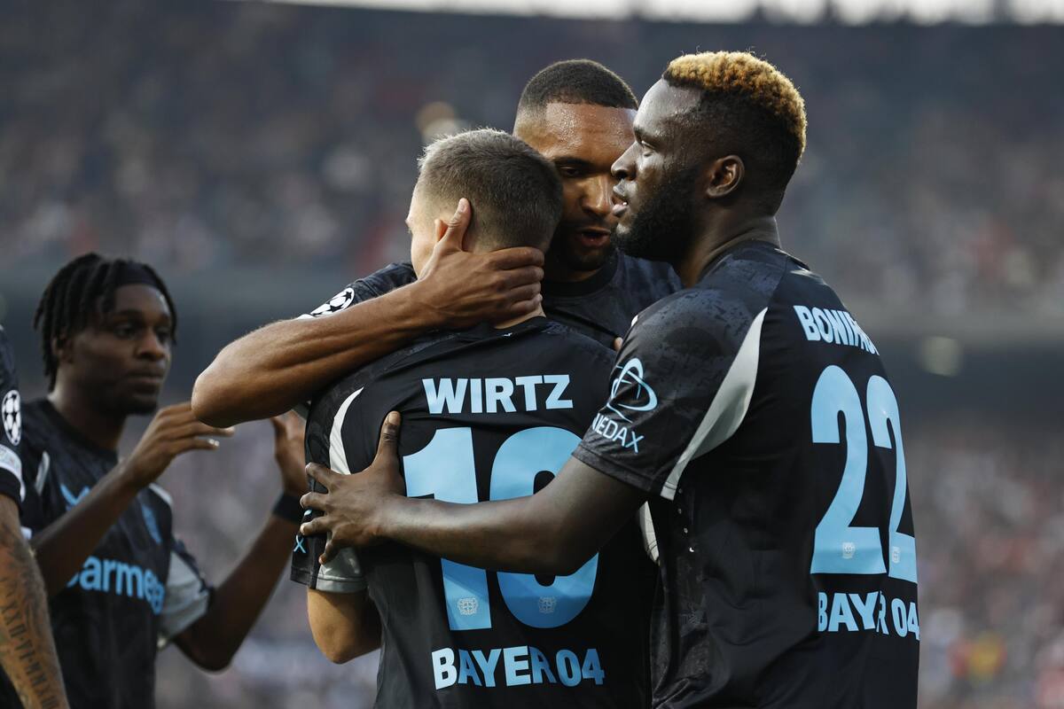Bayer Leverkusen, el campeón alemán, arranca con goleada en la Champions