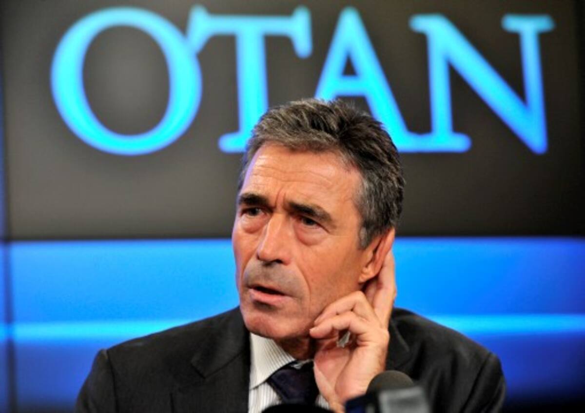 secretario general de la Alianza Atlántica, Anders Fogh Rasmussen AFP GEORGES GOBET