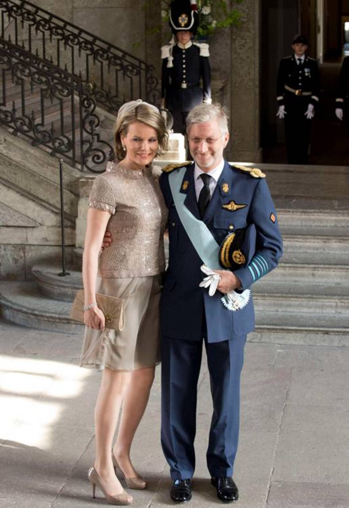 El príncipe Felipe y la princesa Matilde de Bélgica. AFP
