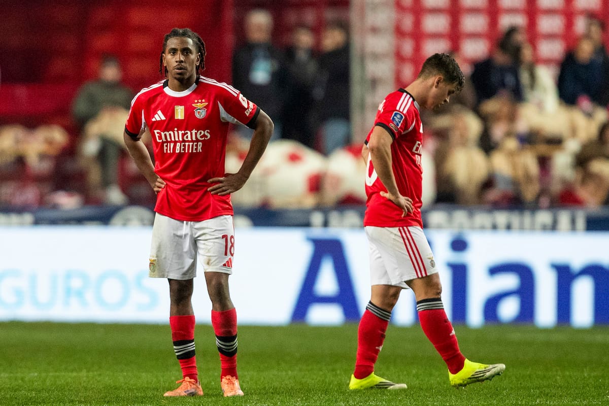 Benfica cayó 3-1 frente al SC Braga y quedó por fuera del torneo, desatando una crisis interna en el club., 07 January 2026. EFE/EPA/PAULO NOVAIS