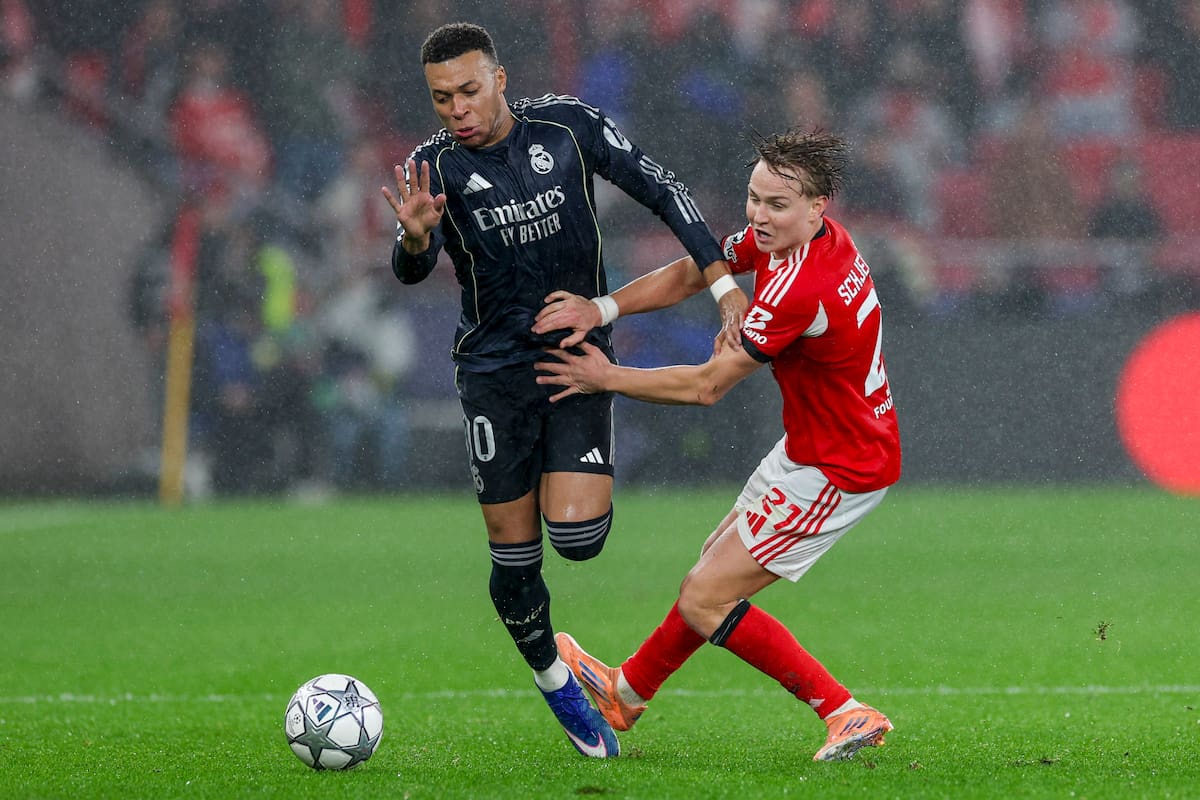 Kylian Mbappé fue el mejor jugador de Real Madrid en el partido ante Benfica. //Foto, EFE: MIGUEL A. LOPES