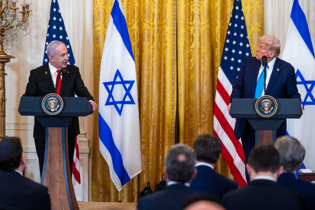 Benjamín Netanyahu, primer ministro de Israel y Donald Trump, presidente de los Estados Unidos. //EFE