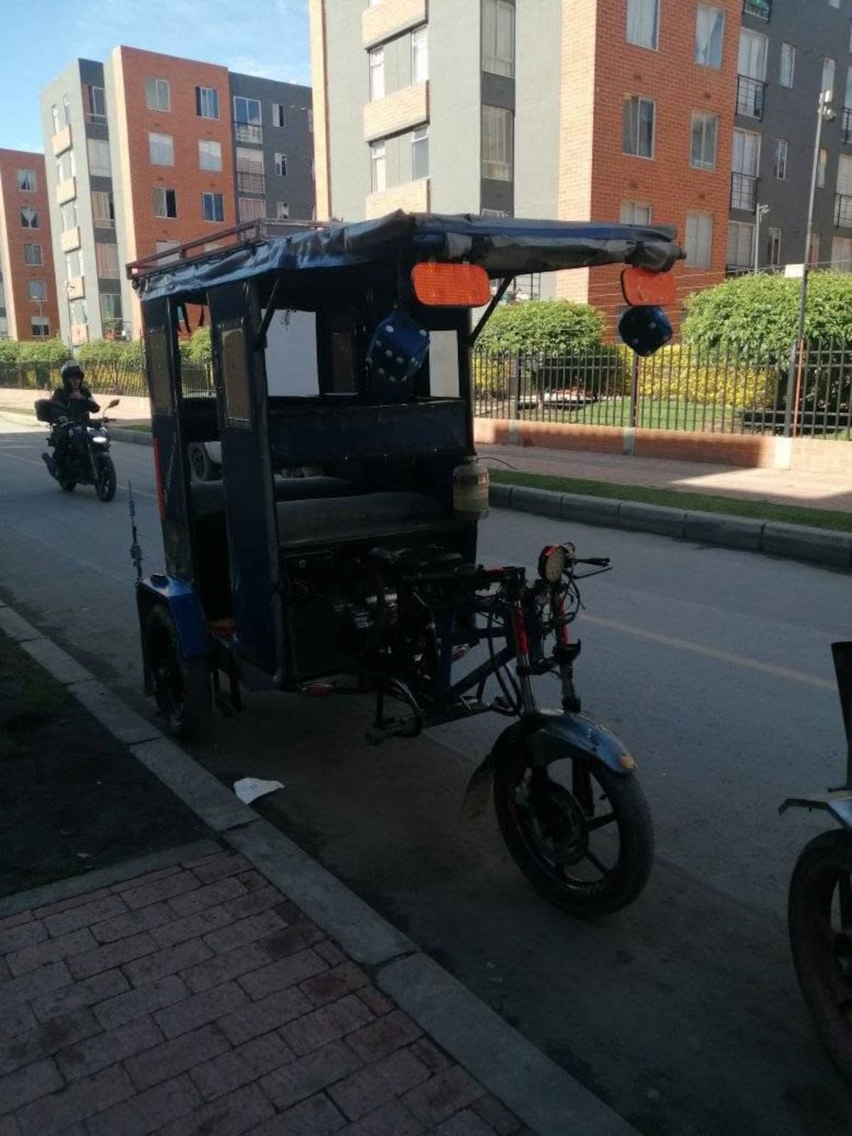 Edelkyn Pitalua publicó foto de su bicitaxi en redes sociales.