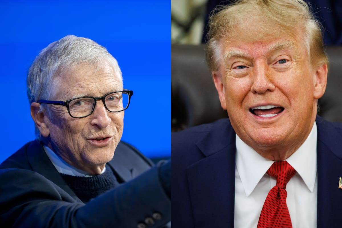 El cofundador de Microsoft y empresario estadounidense Bill Gates, junto al presidente de EE.UU., Donald Trump. // Fotos: EFE.