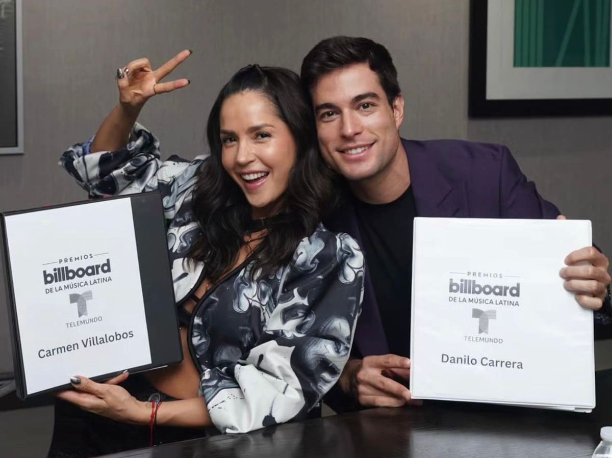 Carmen Villalobos y Danilo Carrera serán los presentadores de los Premios Billboard Latinos 2024. //Foto: IG @cvillaloboss