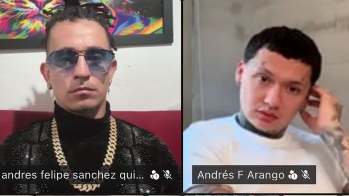 Andrés Sánchez y Blessd en audiencia. //Foto: captura de pantalla.