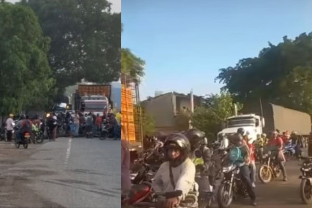 Bloqueo en Bayunca colapsa el tráfico en la vía La Cordialidad: esta es la razón