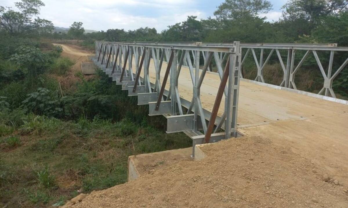 Bolívar avanza en conectividad rural con 26 puentes metálicos. // Foto: Gobernación de Bolívar