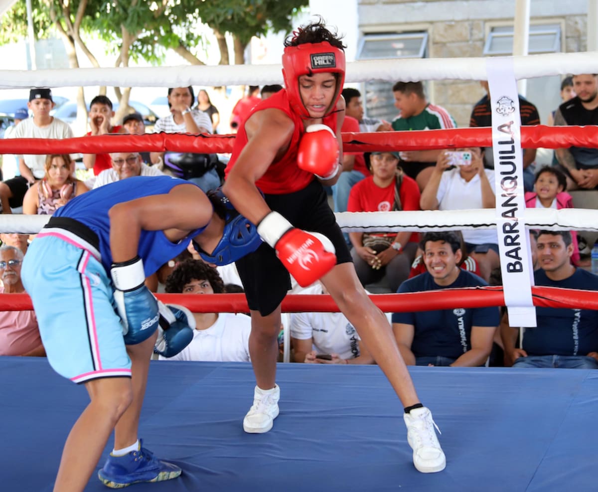 Combates a muerte se vivieron durante la tercera jornada de la II Copa Talento Barranquilla de Boxeo Olímpico que se disputó en el Polideportivo del barrio La Magdalena.//Cortesía Alcaldía de Barranquilla.