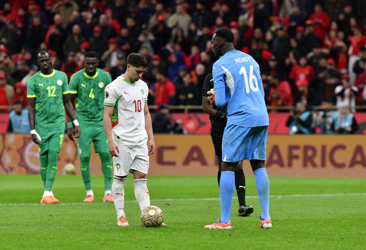 Brahim Díaz erró el penal que le pudo dar el triunfo a Marruecos en la final de la Copa África. //Foto, EFE: JALAL MORCHIDI