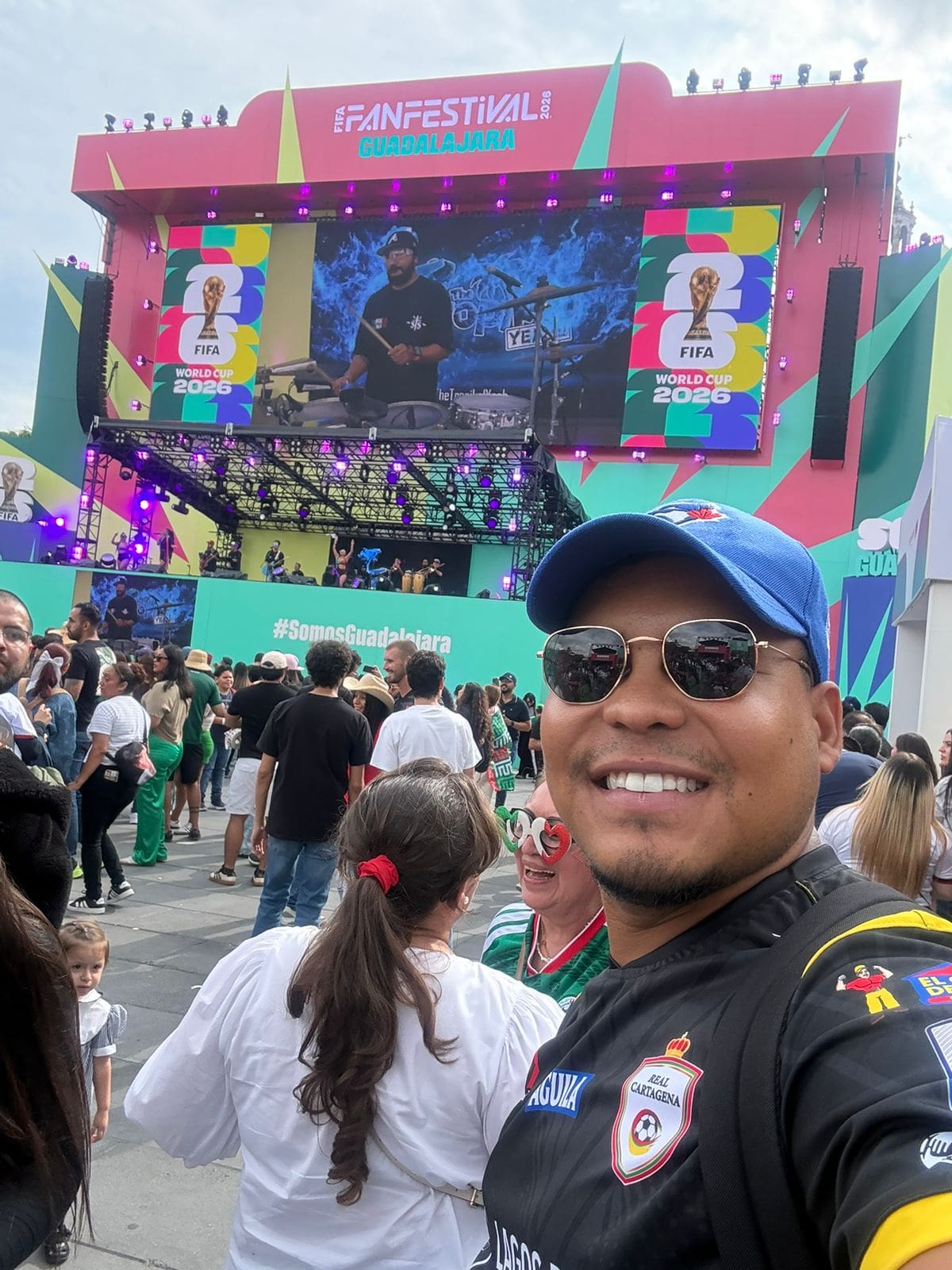 Brandon Monsalve, hincha aferrimo de Real Cartagena que disfruta del Mundial en México.