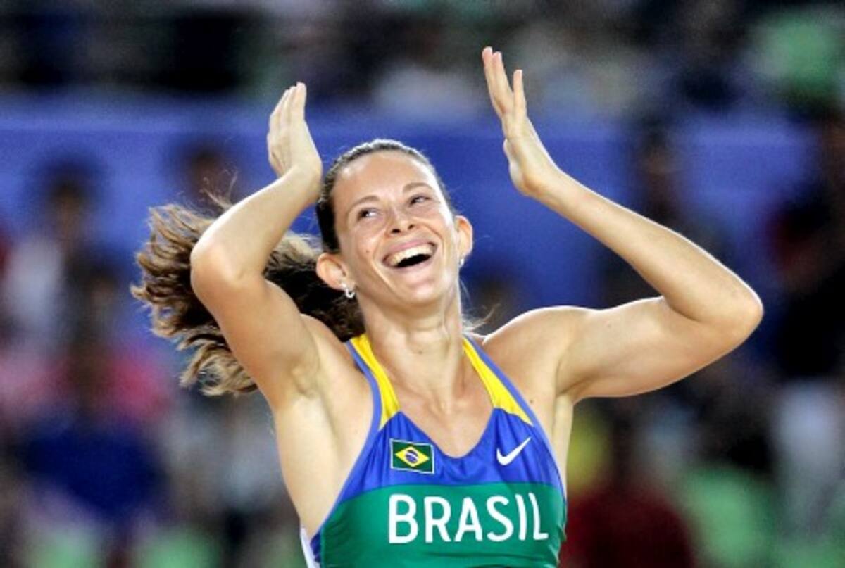 Fabiana Murer, de Brasil, única medalla de oro para Latinoamérica. AP