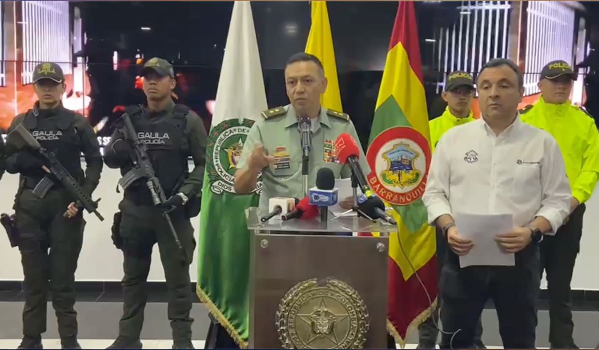 El brigadier general Herbert Benevidez, comandante de la Policía Metropolitana de Barranquilla.