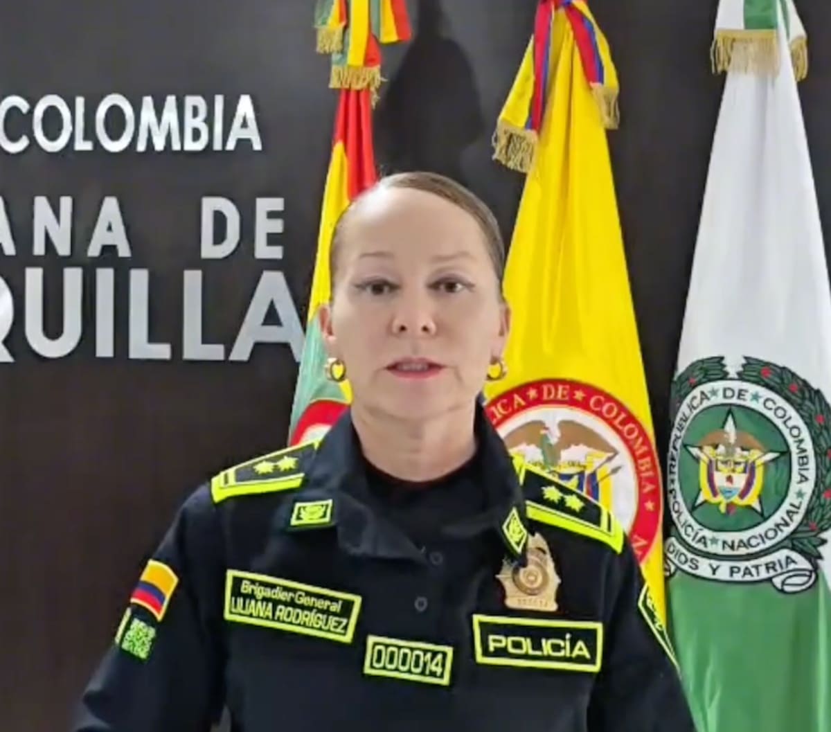 Brigadier general Sandra Liliana Rodríguez Castro, comandante de la Policía Metropolitana de Barranquilla.//Cortesía Policía Mebar.