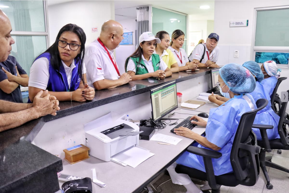 La misión médica de la Secretaría de Salud departamental del Atlántico conocieron de los protocoles que lleva a cabo la ESE Hospital de Repelón.//Cortesía Gobernación del Atlántico.