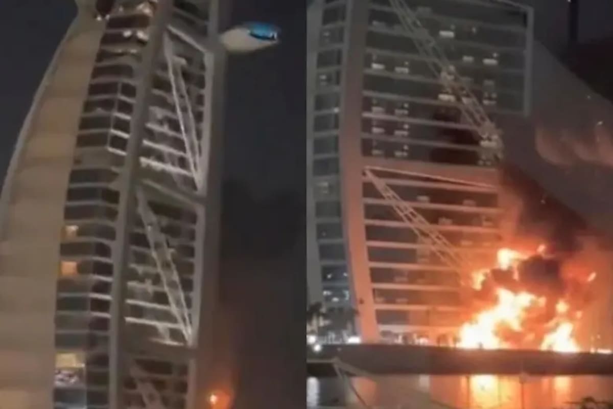Ataque a Irán: dron incendia famoso hotel en Dubái, según autoridades