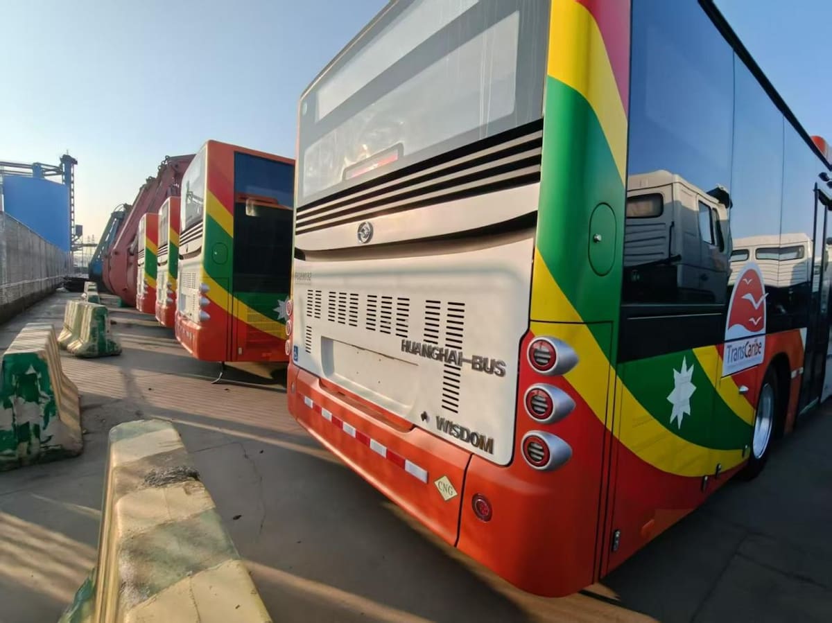 Nueva flota de buses de Transcaribe provienen de China. // Foto: Cortesía - Alcaldía de Cartagena.