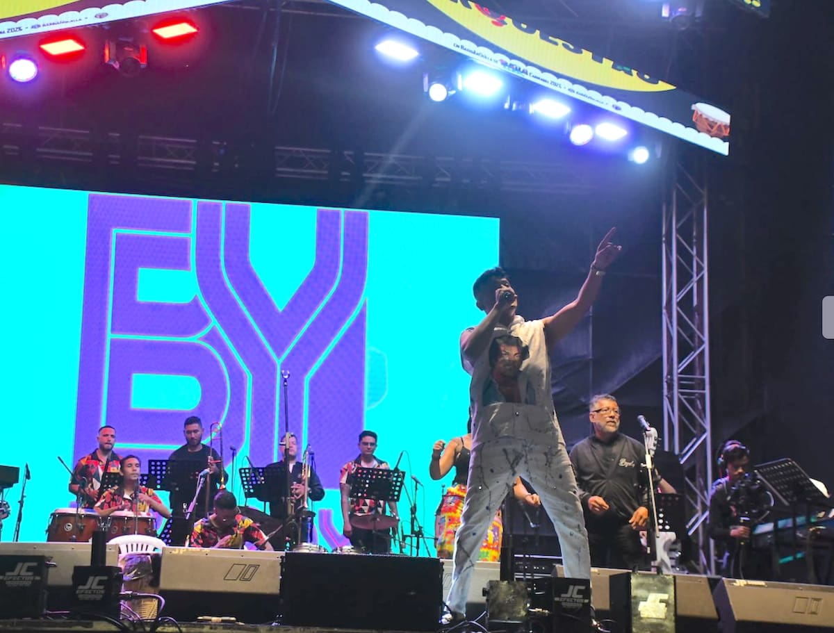 Presentación del cartagenero Byordy, en el Festival de Orquesta del C carnaval de Barranquilla 2025.//Cortesía.