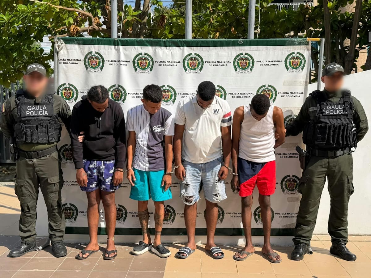 Cae red de extorsión en Cartagena: cinco capturados, entre ellos una coordinadora en San Andrés. // Foto: Policía Metropolitana de Cartagena