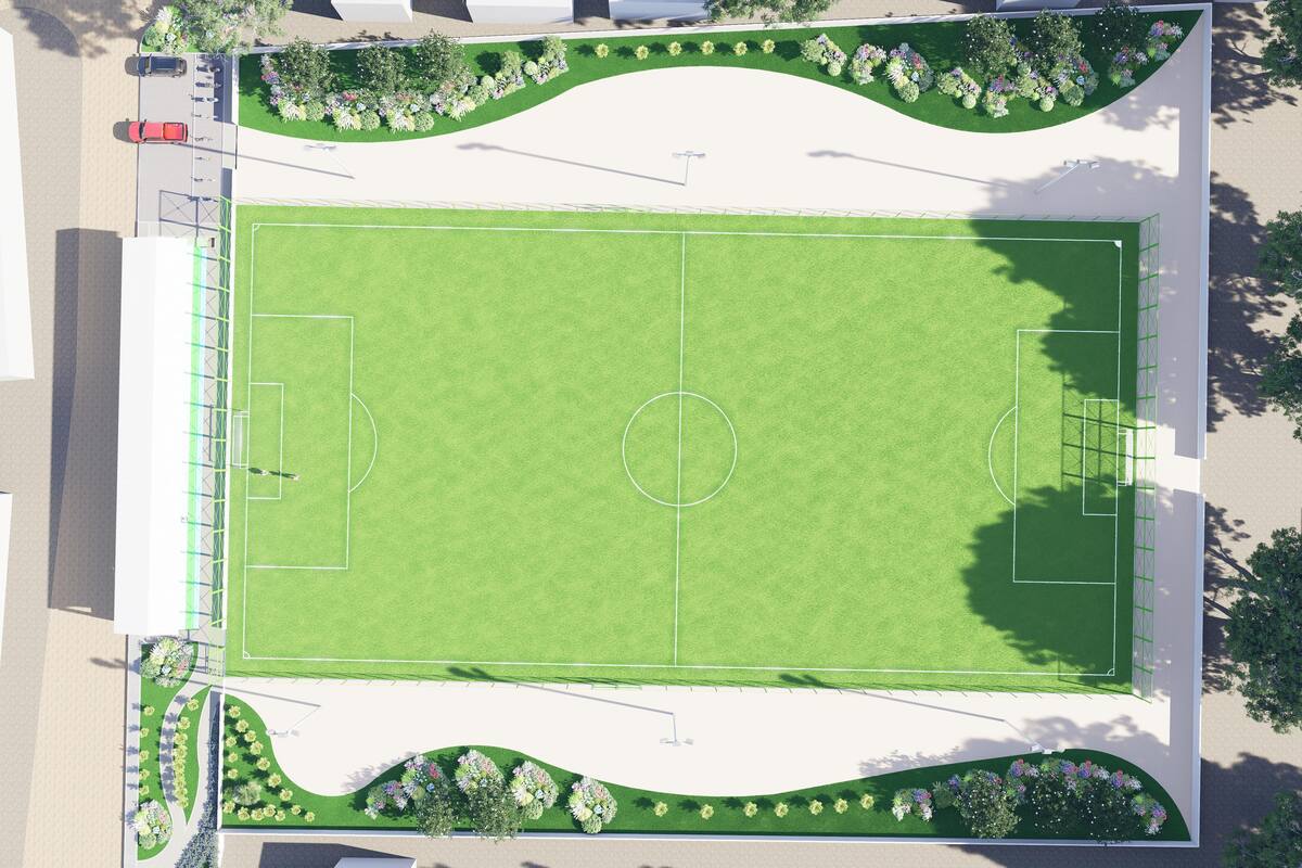 Así será la cancha sintética que renovarán en Calamar, Bolívar