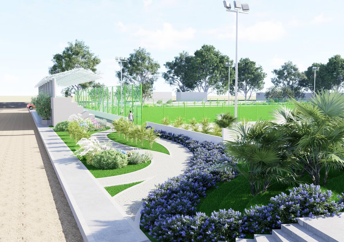 El gobernador de Bolívar, Yamil Arana, anunció también pavimentación de la vía que comunica con el escenario deportivo. // Foto: Cortesía - Gobernación de Bolívar.