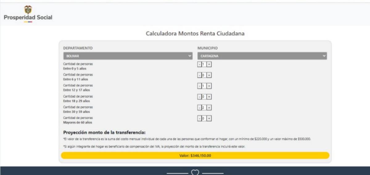 El DPS habilitó una calculadora para conocer el monto exacto que recibirán los beneficiarios.
