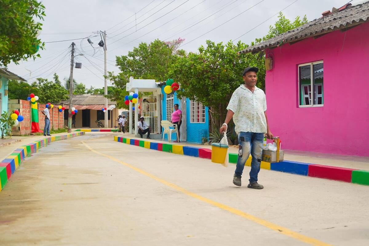 Así quedó la nueva calle. // Gobernación de Bolívar