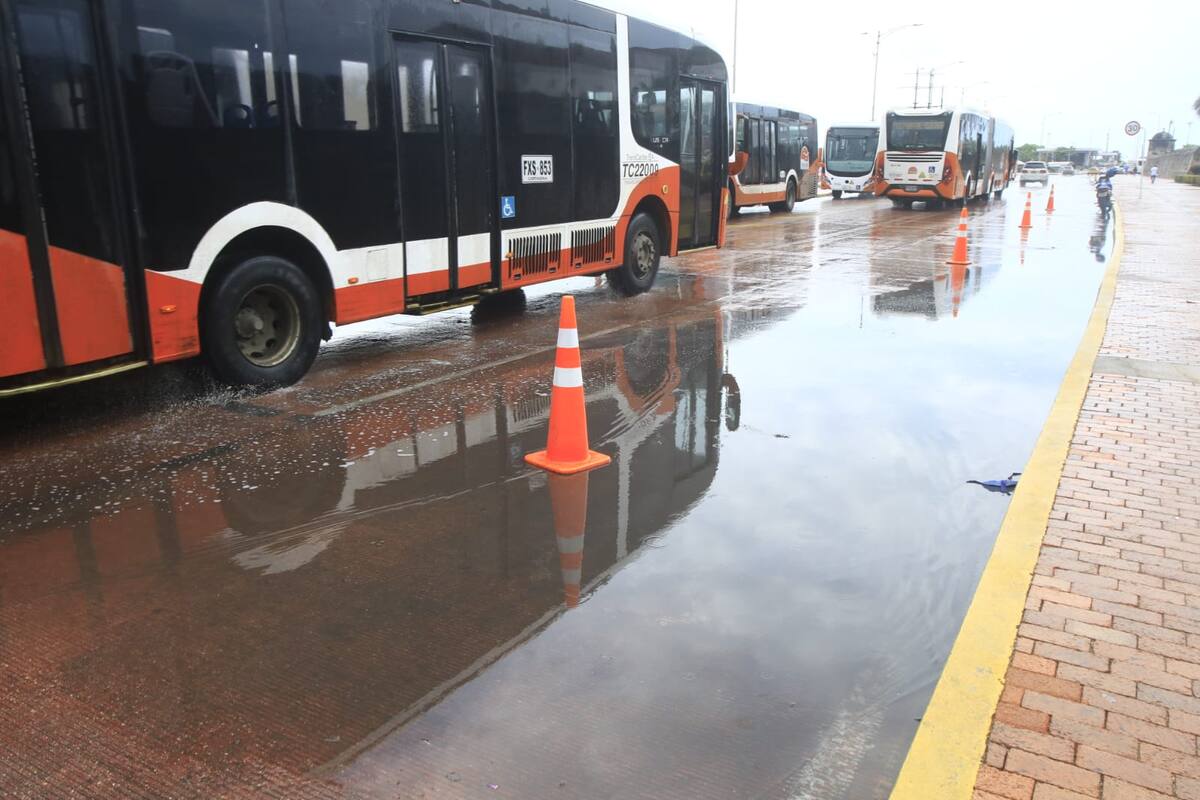 Calles del Centro tras lluvias de este miércoles. // foto: Julio Castaño