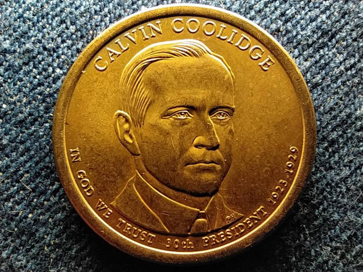 Moneda con el rostro de Calvin Coolidge. // Foto: tomada de internet
