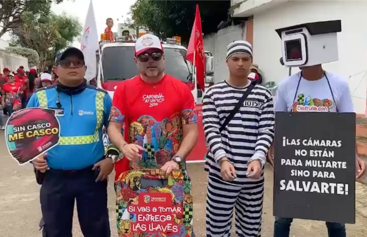 El director del Instituto de Tránsito del Atlántico, Carlos Granados, inició actividades pedagógicas y educativas para impulsar la seguridad vial.//Cortesía Gobernacion del Atlántico.