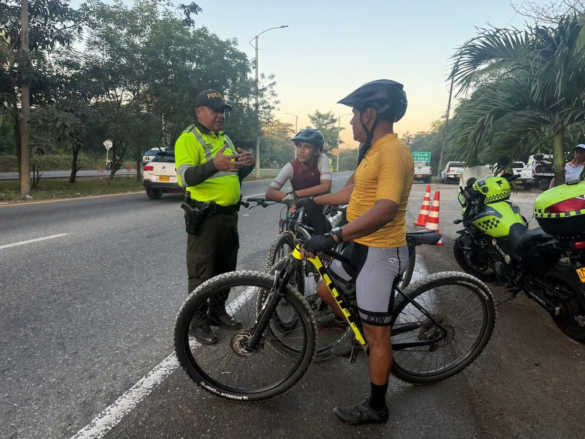 Campaña vial de la Policía de Bolívar durante el Fin de Año. // Foto: DEBOL
