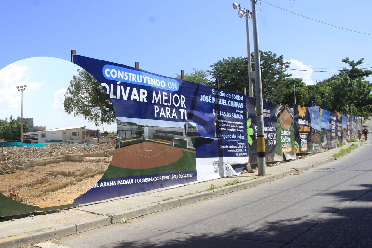 Los 4 campos de sóftbol que la Gobernación remodela en Cartagena