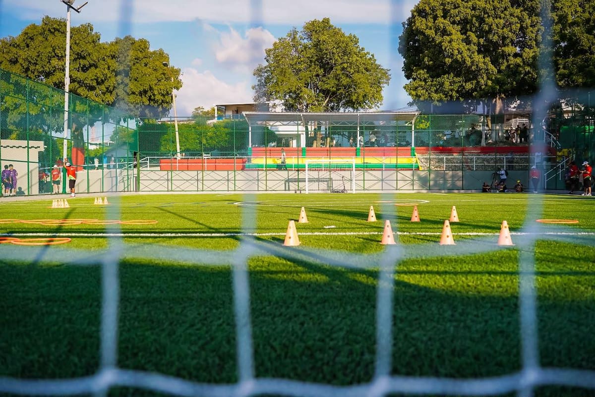 Así quedó la nueva cancha. // Alcaldía de Cartagena