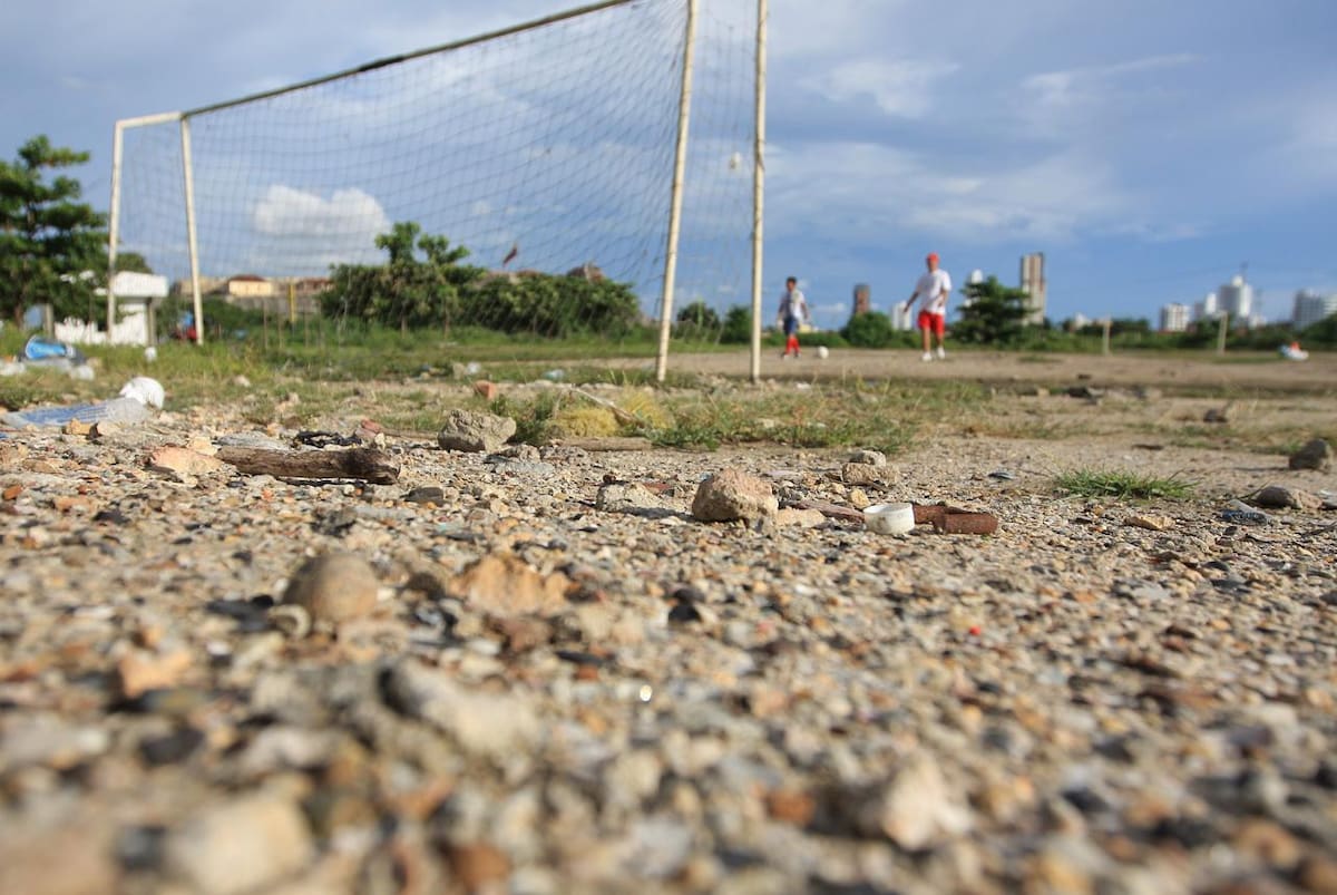 Así fue toda la vida la cancha de Chambacú. //Archivo El Universal