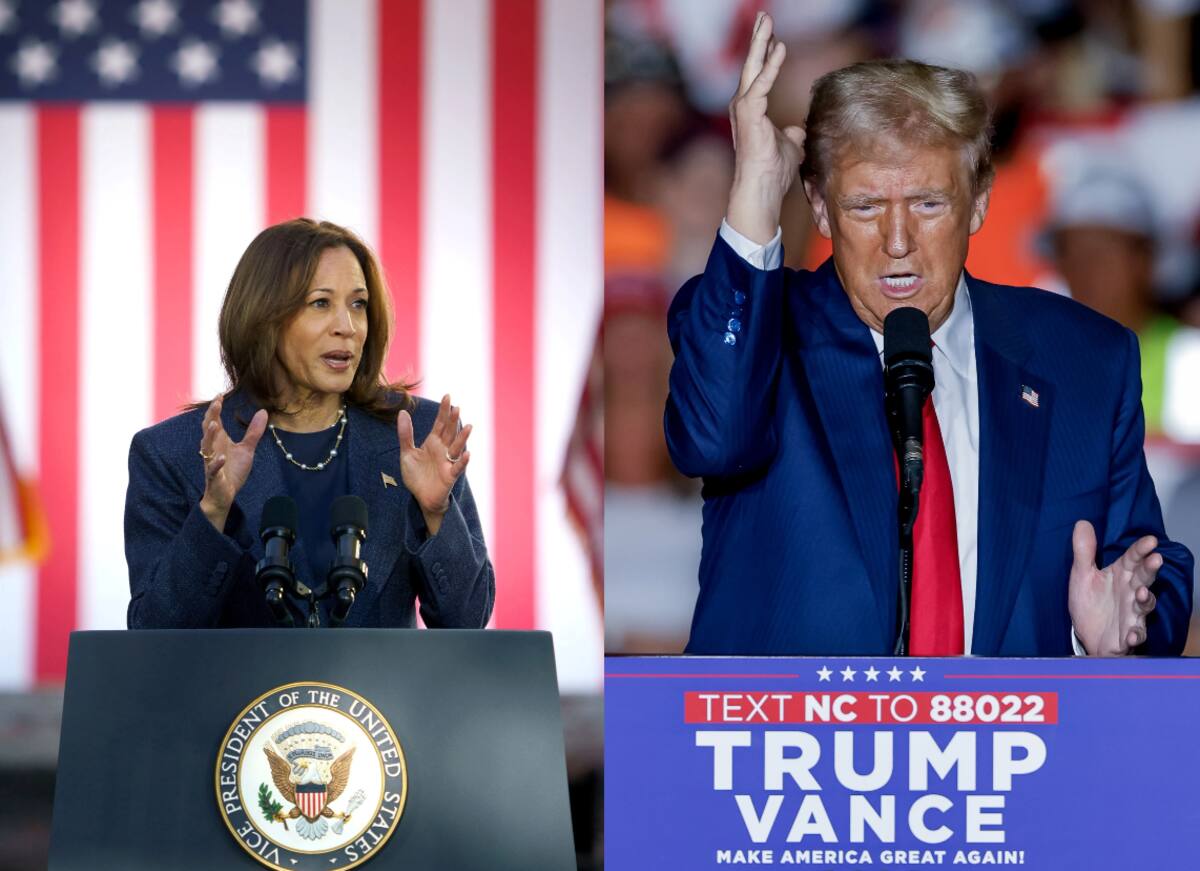 Contienda electoral entre Kamala Harris y Donald Trump.