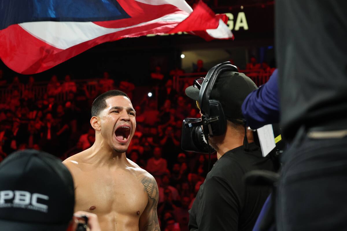 Berlanga asiste a la pelea con 'Canelo' Álvarez, en Las Vegas, Estados Unidos. // Foto: EFE