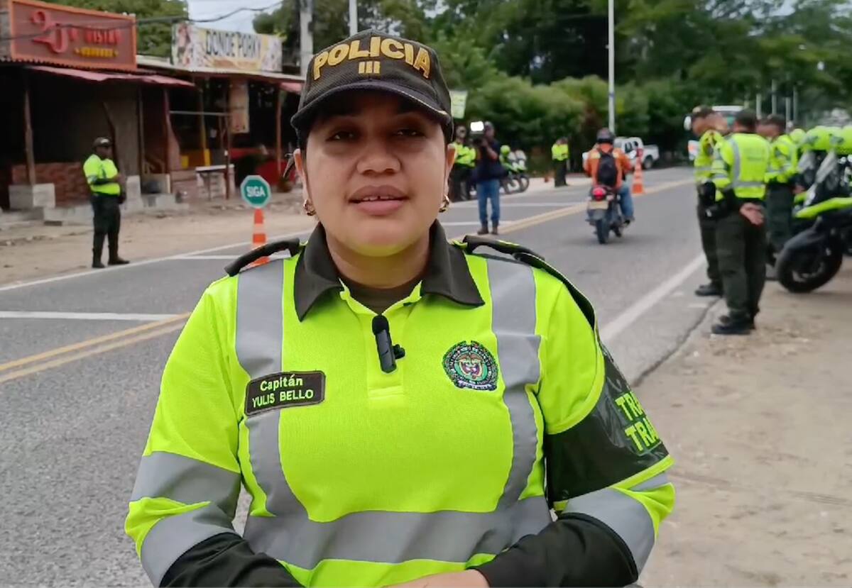 Capitán Yulis Paola Bello León, jefe Seccional de Tránsito y Transporte del Departamento de Policía Atlántico.//Cortesía.