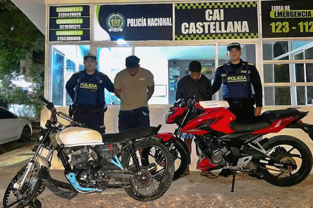 Intentaron huir con la moto robada y los capturaron en flagrancia en Olaya