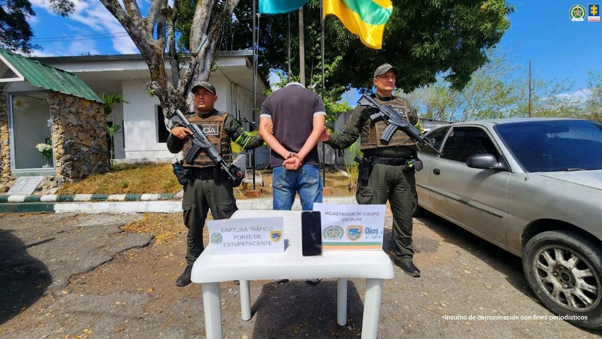 Capturado con 131 kilos de marihuana quedó con medida de aseguramiento en prisión. // Foto: Policía Nacional