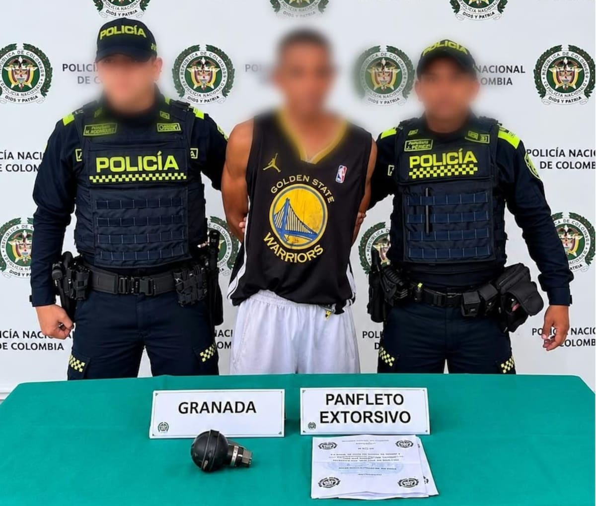 El capturado registró 14 anotaciones judiciales en el Sistema Penal Oral y Acusatorio de la Fiscalía General de la Nación.//Cortesía Policía Mebar.