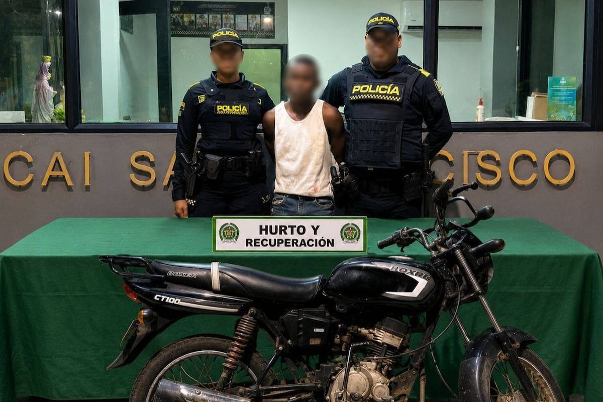 Dos motos recuperadas, un capturado y un adolescente aprehendido en Cartagena