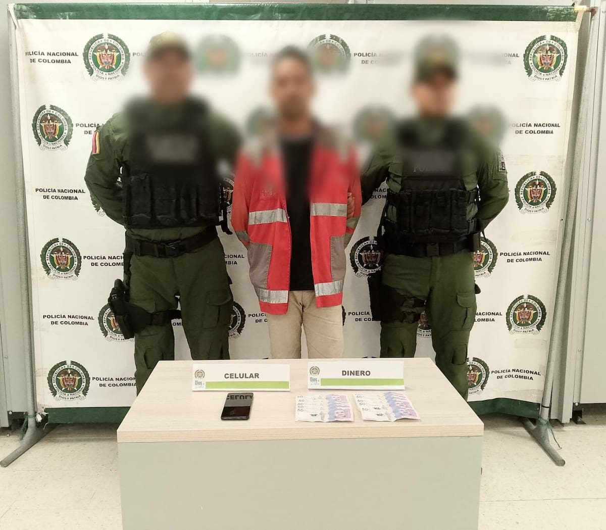 Uno de los capturados fue aprehendido en el sector La Magdalena en Olaya Herrera. //Cortesía - Mecar